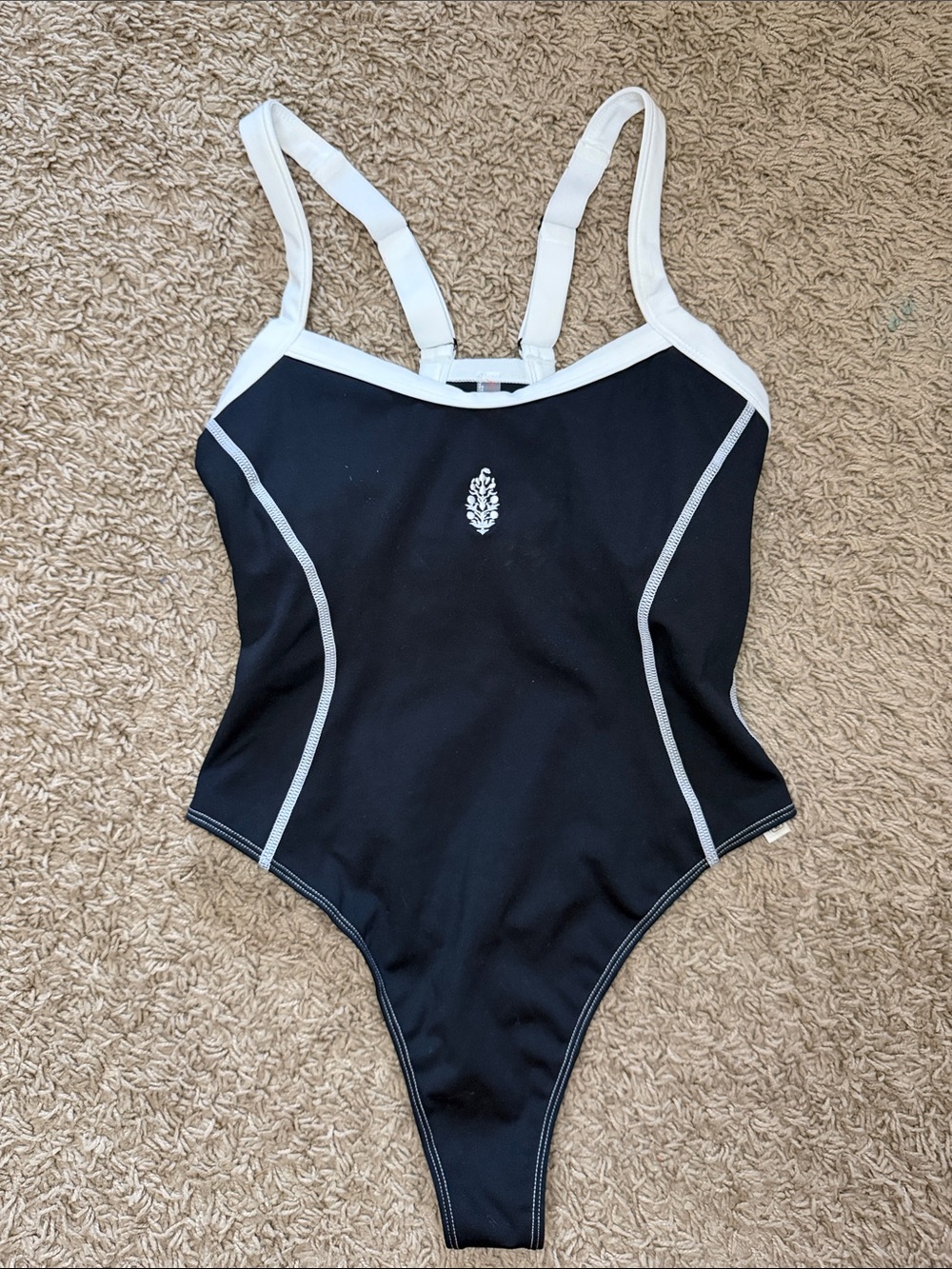 Free People Movement FP Bodysuit Built in Bra Adjustable Straps Thong Tank Top